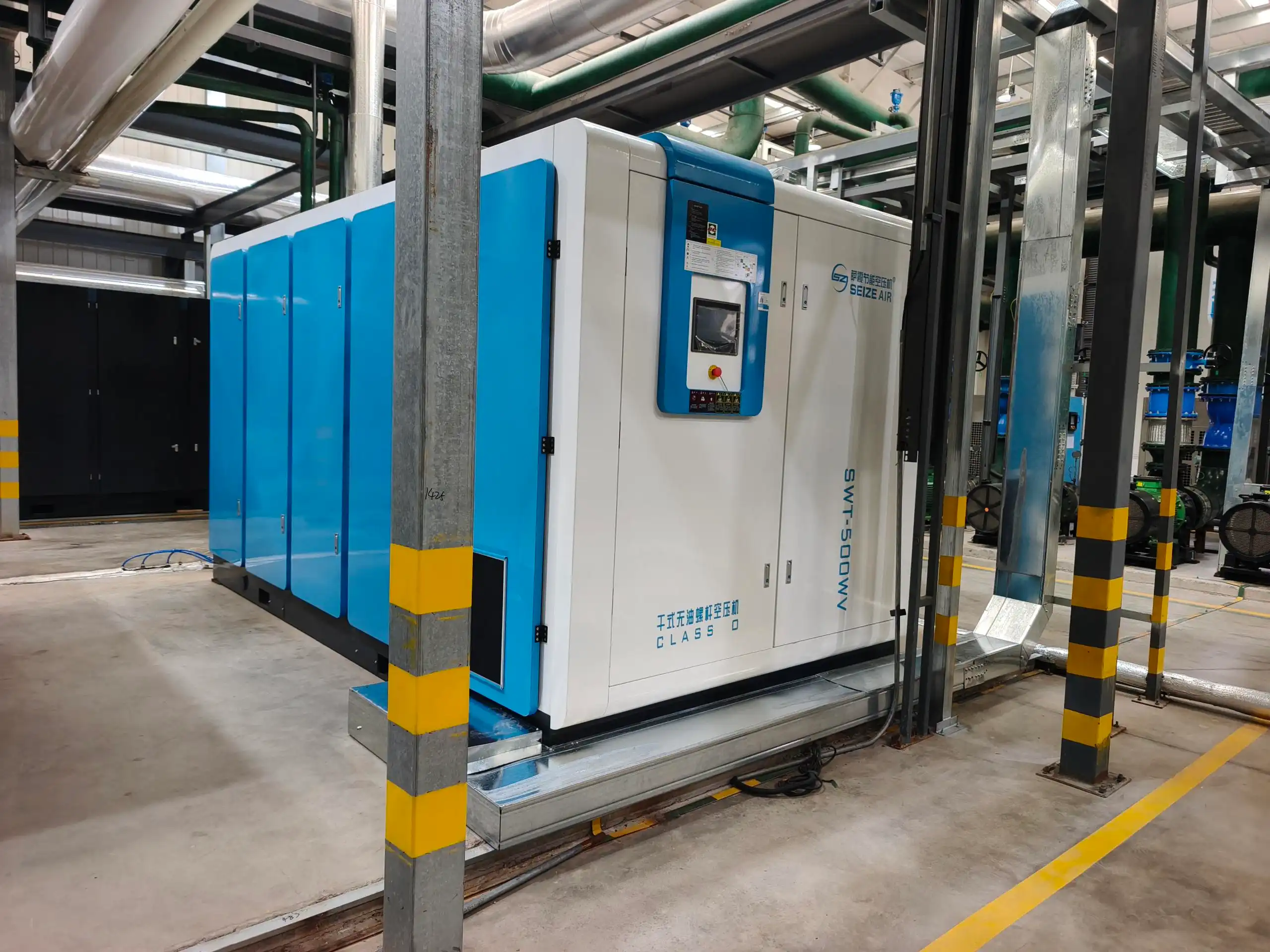 Bezolejowa sprężarka śrubowa typu suchego PM VSD o mocy 500 kW